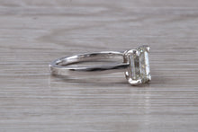 Load image into Gallery viewer, 1.25 carat Emerald Cut Diamond set Platinum Solitaire