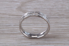 Load image into Gallery viewer, Double Row Band Half set with Square Princess cut Diamonds