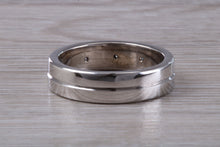Load image into Gallery viewer, Heavy and Chunky 6 mm wide Wedding Band set with Three Diamonds