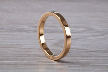 Load image into Gallery viewer, 2.50 mm wide 18ct Rose Gold Band, Flat Profile