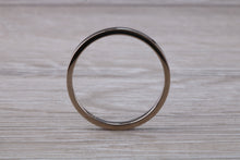 Load image into Gallery viewer, 2 mm Flat Profile 18ct White Gold Wedding Band