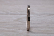 Load image into Gallery viewer, 2 mm Flat Profile 18ct White Gold Wedding Band