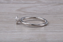 Load image into Gallery viewer, Dainty One carat Moissanite Diamond Platinum Solitaire