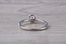 Load image into Gallery viewer, Dainty One carat Moissanite Diamond Platinum Solitaire