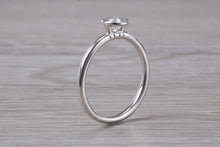 Load image into Gallery viewer, Dainty One carat Moissanite Diamond Platinum Solitaire
