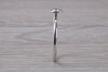 Load image into Gallery viewer, Dainty One carat Moissanite Diamond Platinum Solitaire