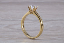 Load image into Gallery viewer, Beautiful Charles and Colvard 1 carat Mossainte with Natural Diamonds set Ring