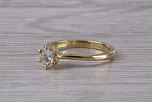 Load image into Gallery viewer, Dainty and Petite Half carat Moissanite Diamond Solitaire