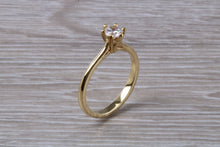 Load image into Gallery viewer, Dainty and Petite Half carat Moissanite Diamond Solitaire