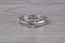 Load image into Gallery viewer, Classic Half carat D VS 1 graded natural certified Diamond set Platinum Solitaire, GIA Certified