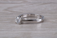 Load image into Gallery viewer, Classic Half carat D VS 1 graded natural certified Diamond set Platinum Solitaire, GIA Certified