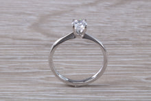 Load image into Gallery viewer, 0.73 carat Certified Natural Diamond set Classic Platinum Solitaire