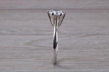 Load image into Gallery viewer, Two carat Moissanite Diamond set Platinum Solitaire