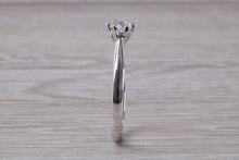 Load image into Gallery viewer, Minimalistic Petite and Simple Diamond set Platinum Solitaire