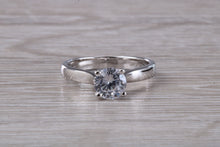 Load image into Gallery viewer, Chunky Platinum One carat Moissanite Diamond Solitaire