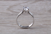 Load image into Gallery viewer, Chunky Platinum One carat Moissanite Diamond Solitaire