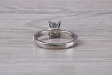 Load image into Gallery viewer, Princess cut One carat Moissanite Diamond set Platinum Solitaire