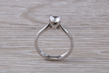 Load image into Gallery viewer, Princess cut One carat Moissanite Diamond set Platinum Solitaire