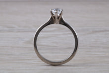 Load image into Gallery viewer, Petite Hlaf carat Moissanite Diamond set Solitaire