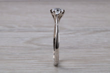 Load image into Gallery viewer, Petite Hlaf carat Moissanite Diamond set Solitaire