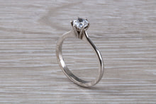 Load image into Gallery viewer, Petite Hlaf carat Moissanite Diamond set Solitaire