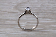 Load image into Gallery viewer, Petite Hlaf carat Moissanite Diamond set Solitaire