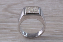 Load image into Gallery viewer, Dressy Gents Diamond set Pinky Finger Signet Ring
