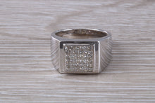 Load image into Gallery viewer, Dressy Gents Diamond set Pinky Finger Signet Ring