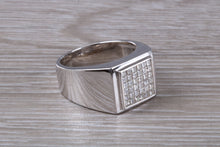 Load image into Gallery viewer, Dressy Gents Diamond set Pinky Finger Signet Ring