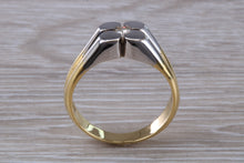 Load image into Gallery viewer, Gents Two Tone 18ct Gold Diamond set Signet Ring