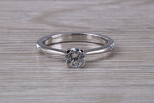Load image into Gallery viewer, Petite and Simple Diamond set Platinum Solitaire