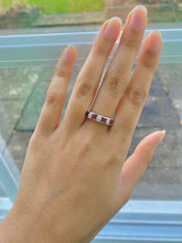 Load image into Gallery viewer, Stunning Ruby and Diamond set 18ct White Gold Band