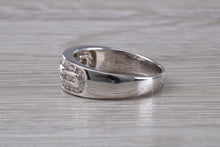 Load image into Gallery viewer, Three Row, 5 mm wide Diamond set Ring