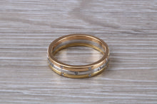 Load image into Gallery viewer, Three Tone Diamond set Wedding Band