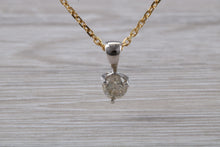 Load image into Gallery viewer, Simple and Elegant Diamond Solitaire set Two Tone Gold Necklace