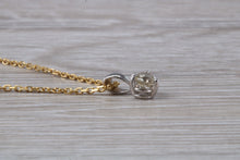 Load image into Gallery viewer, Simple and Elegant Diamond Solitaire set Two Tone Gold Necklace