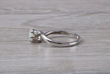 Load image into Gallery viewer, Round shape Opal set White Gold Ring