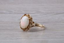 Load image into Gallery viewer, Oval cut Natural Opal set Yellow Gold Ring