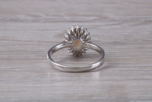 Load image into Gallery viewer, Fiery Natural Opal and Diamonds set White Gold Ring