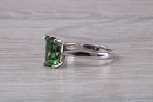 Load image into Gallery viewer, 1.50 carat Stunning Emerald Cut Green Tourmaline Ring