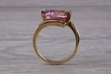 Load image into Gallery viewer, Pink Topaz and Diamond set Yellow Gold Ring
