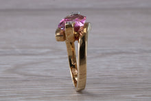 Load image into Gallery viewer, Pink Topaz and Diamond set Yellow Gold Ring