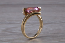 Load image into Gallery viewer, Pink Topaz and Diamond set Yellow Gold Ring