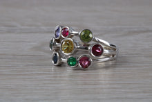Load image into Gallery viewer, Multi Gemstone set 13 mm wide Bubble Ring