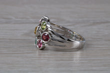 Load image into Gallery viewer, Multi Gemstone set 13 mm wide Bubble Ring