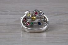 Load image into Gallery viewer, Multi Gemstone set 13 mm wide Bubble Ring