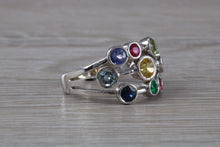 Load image into Gallery viewer, Multi Gemstone set 13 mm wide Bubble Ring