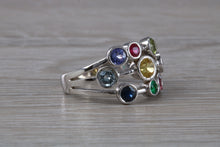 Load image into Gallery viewer, Multi Gemstone set 13 mm wide Bubble Ring