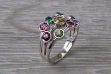 Load image into Gallery viewer, Multi Gemstone set 13 mm wide Bubble Ring