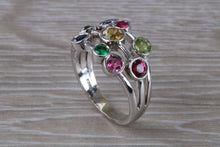 Load image into Gallery viewer, Multi Gemstone set 13 mm wide Bubble Ring